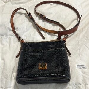 Dooney & Bourke Black and Tan Crossbody Bag